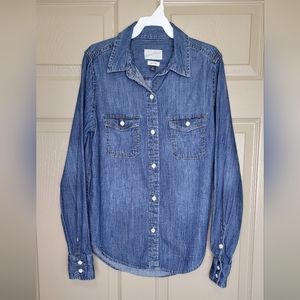Universal Thread labette shirt denim button up long sleeve size extra small
